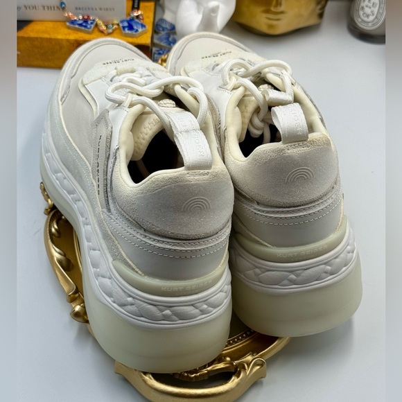 🆕 KURT GEIGER LONDON 🧿 NWOB Kensington Pump Platform Sneaker -All White, Sz 41 - Picture 3 of 15